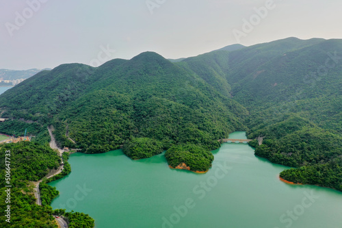view of Tai Tam Tuk Reservoir in Hong Kong Island 21 May 2022 photo