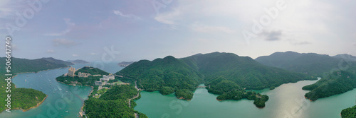 view of Tai Tam Tuk Reservoir in Hong Kong Island 21 May 2022 photo