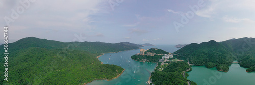view of Tai Tam Tuk Reservoir in Hong Kong Island 21 May 2022 photo