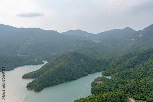 view of Tai Tam Tuk Reservoir in Hong Kong Island 21 May 2022 photo