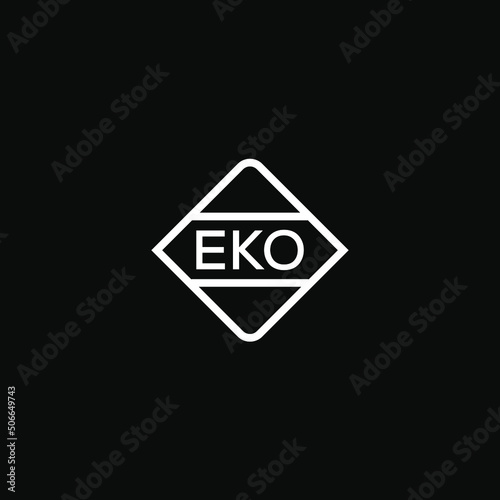 EKO  3 letter design for logo and icon.EKO monogram logo.vector illustration with black background.
