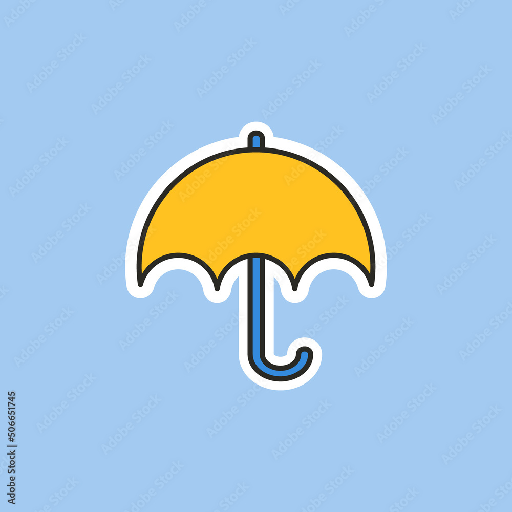 Cute weather sticker with a white stroke, on a colored background. Cartoon style. Cute weather sticker with a white stroke, on a colored background. Cartoon style.