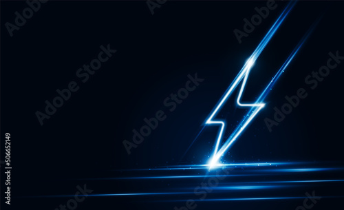 Abstract speed Lightning bolt out technology background Hitech communication concept innovation background,  vector design