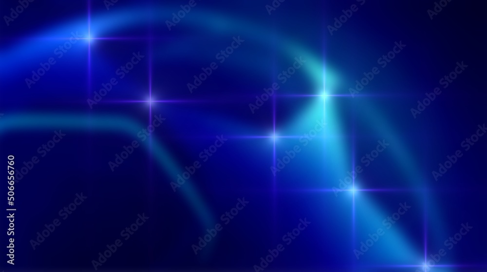 Blue gradient background with soccer ball and stars. Banner on the theme of football, championship, sports.
