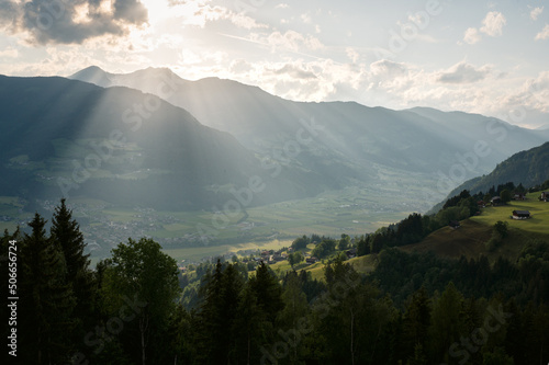 sunset mood in Zillertal  Tyrol