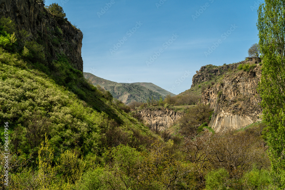 Picturesque mountain valley Symphony in stone in Armenia.