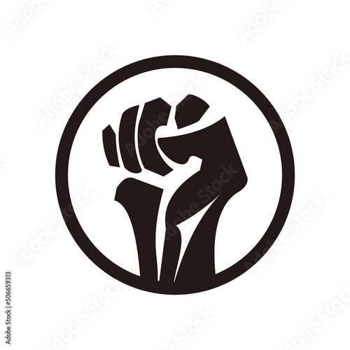 hands clenched icon vector illustration sign