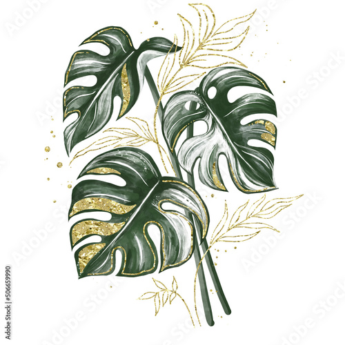 Monstera leaf watercolor, monstera, monstera leaves