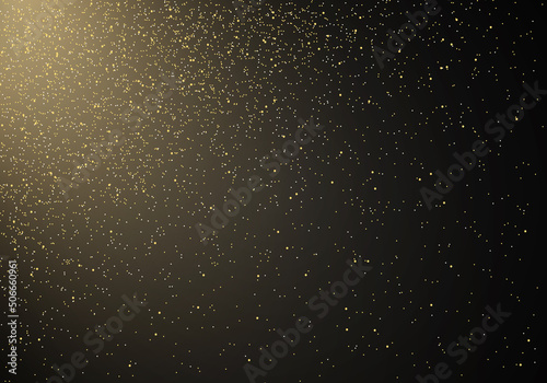 Gold glitter background for wedding card, gift certificate, voucher, present. Vector illustration.
