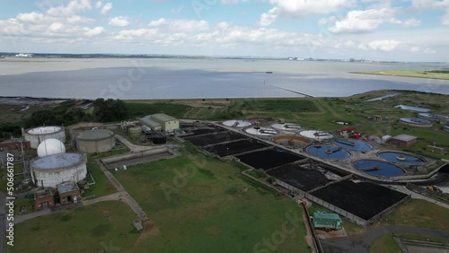 Motney hill sewage treatment works Gillingham Kent UK
low drone aerial view photo