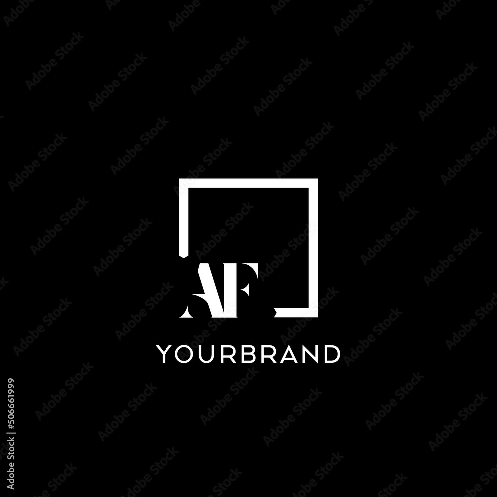 Letter AF simple square logo design ideas Stock Vector | Adobe Stock