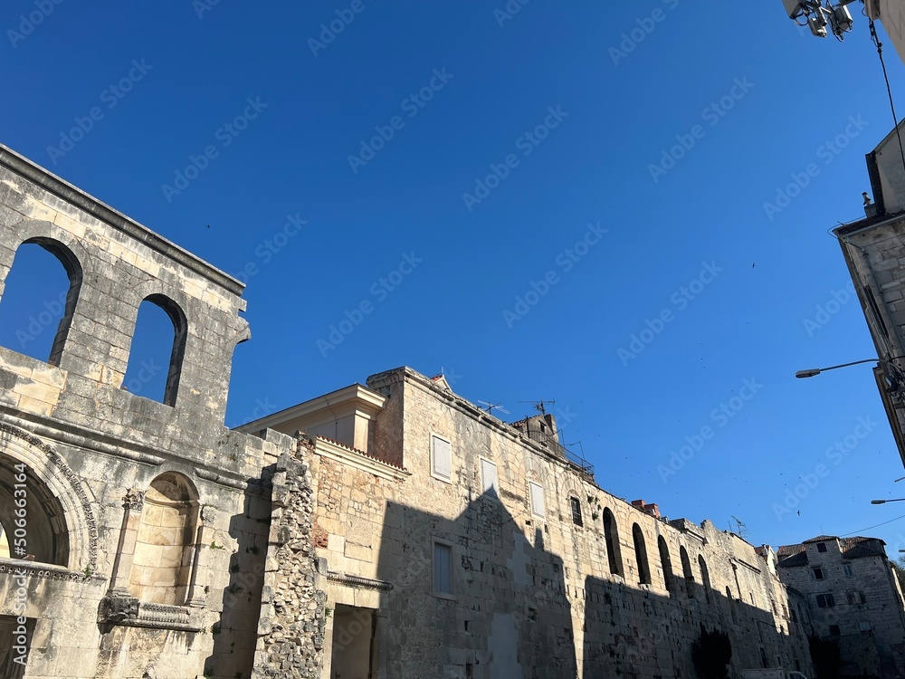 Eastern part of Diocletian wall in Split, Croatia