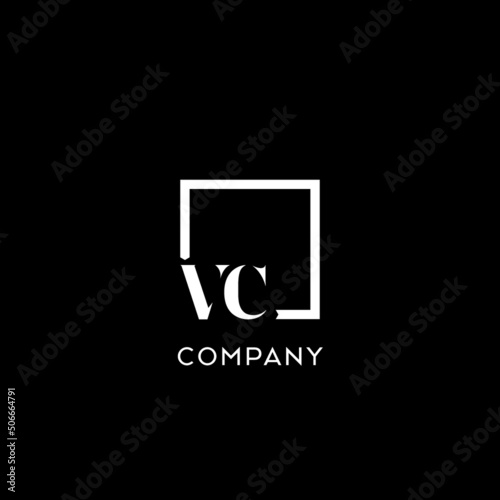 Letter VC simple square logo design ideas