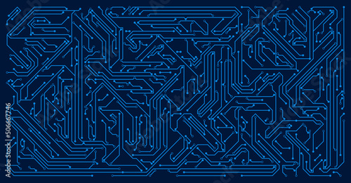 High-tech Circuit board vector illustration. 