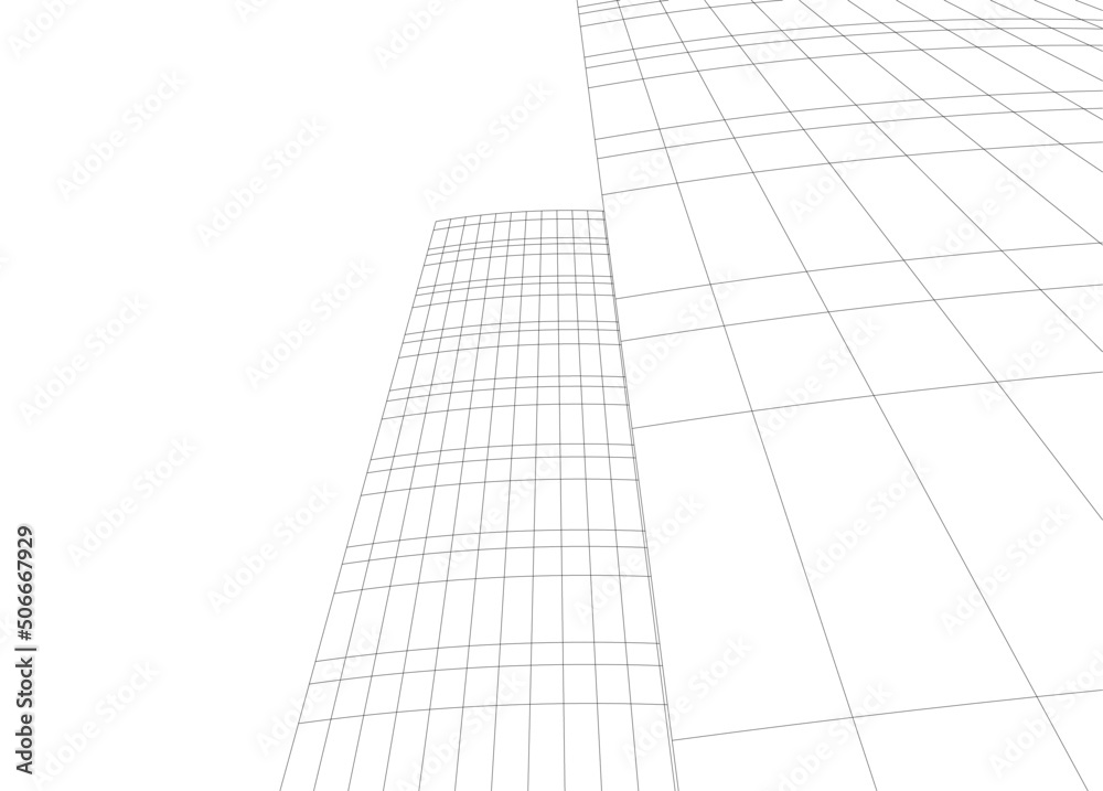 modern glass building vector illustration