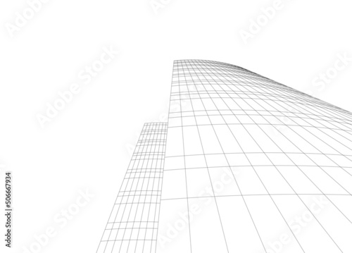 modern glass building vector illustration