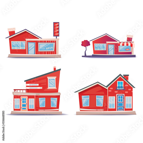 set of houses
