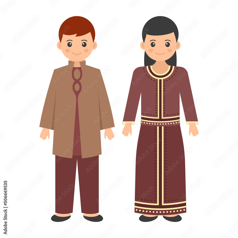 Mongolian Couple Standing together Concept, burgundy caftan with folded tunic vector color icon design, World Indigenous Peoples symbol, characters in casual clothes Sign, traditional dress stock Mongolian Couple Standing together Concept, burgundy caftan with folded tunic vector color icon design, World Indigenous Peoples symbol, characters in casual clothes Sign, traditional dress stock