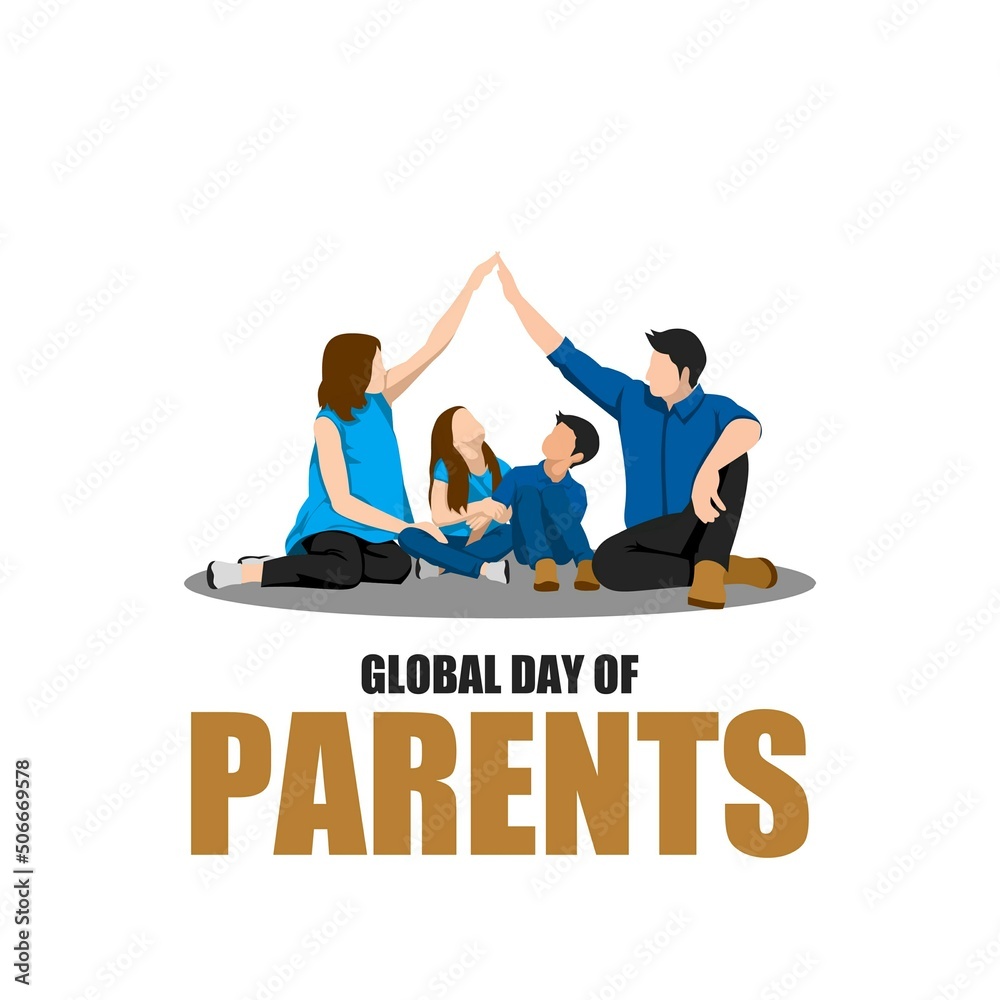 Global day of parents vector illustration. Suitable for Poster, Banners, campaign and greeting card. Global day of parents vector illustration. Suitable for Poster, Banners, campaign and greeting card.