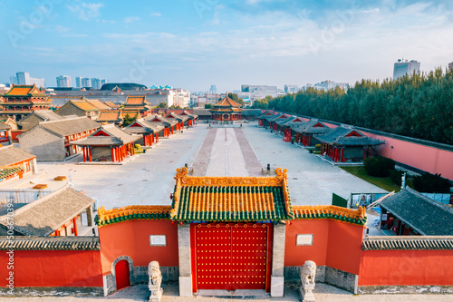 Bild auf Leinwand Aerial view of the main entrance of the Shenyang Imperial Palace in Shenyang, Li