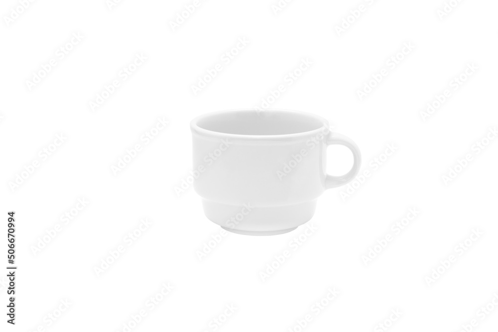 White coffee cup on a white background. Isolate. White coffee cup on a white background. Isolate.
