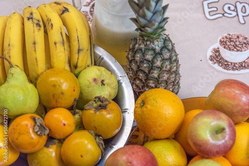 basket with tropical fruits from Brazil