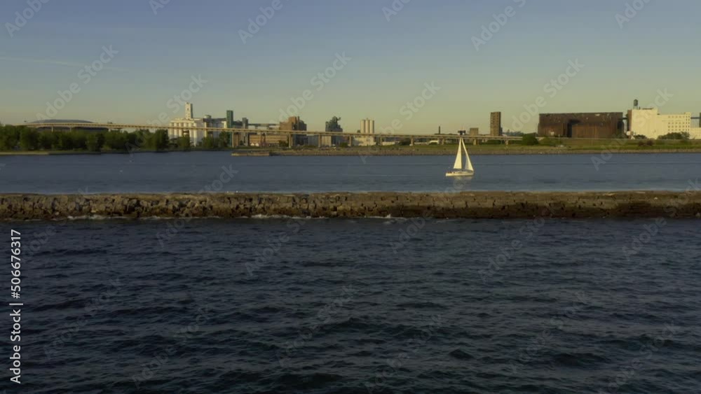 4k drone shots of sailboats in lake Eries of coast of downtown Buffalo New York. This is one clip of many in this series. One of 9 in this series. 4k drone shots of sailboats in lake Eries of coast of downtown Buffalo New York. This is one clip of many in this series. One of 9 in this series.