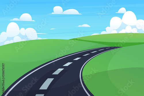 Vector illustration highway in perspective