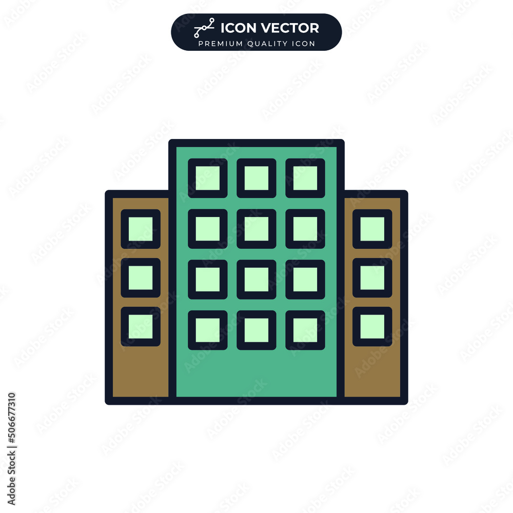 hotel icon symbol template for graphic and web design collection logo vector illustration