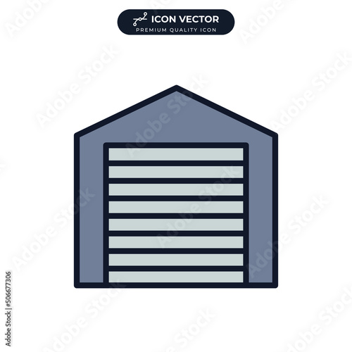 garage icon symbol template for graphic and web design collection logo vector illustration