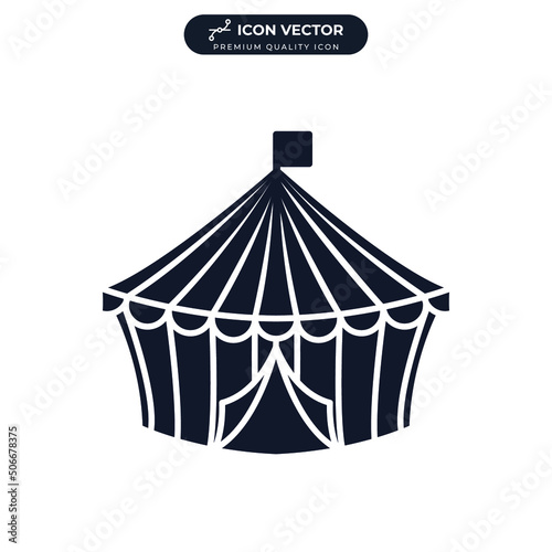 circus tent icon symbol template for graphic and web design collection logo vector illustration