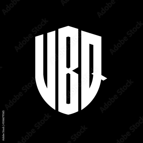 UBQ letter logo design. UBQ modern letter logo with black background. UBQ creative  letter logo. simple and modern letter logo. vector logo modern alphabet font overlap style. Initial letters UBQ  photo