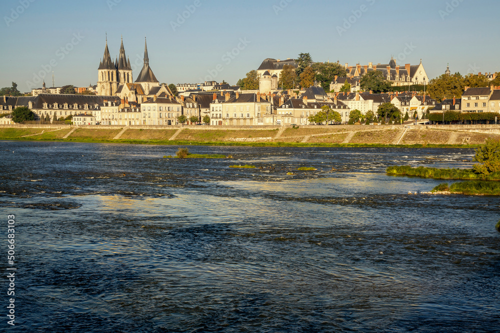 Abbey Saint-Laumer in Blois, France. Castles of the Loire Valley.
