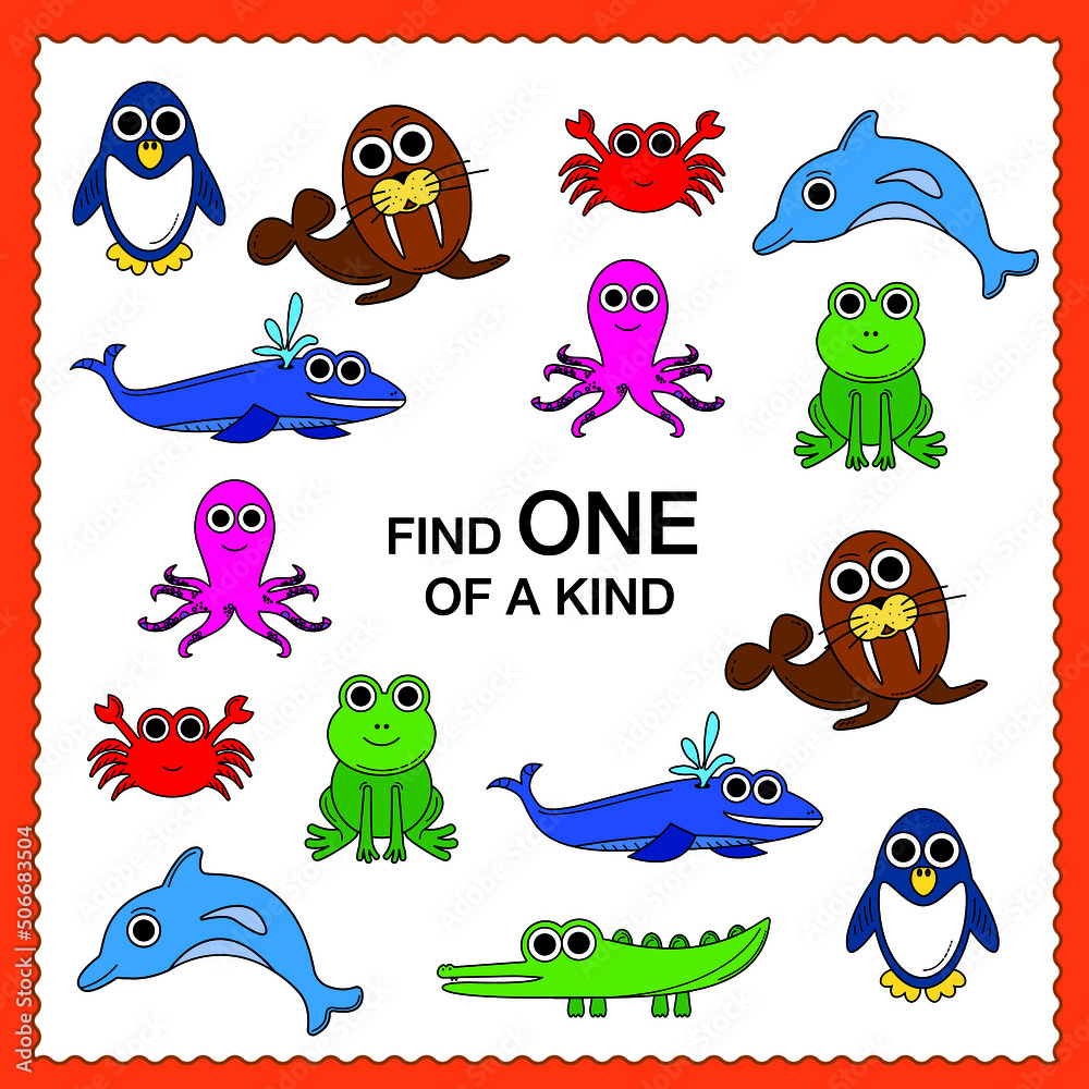 Obraz premium Cartoon Illustration for kids. Children's riddles. Educational game.