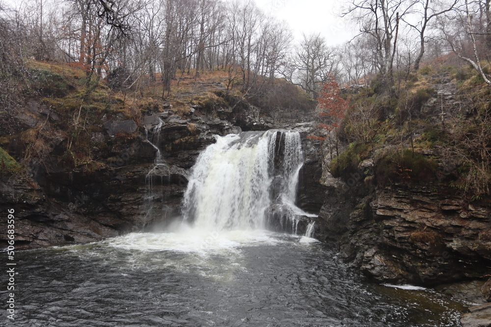 Fototapeta premium Falls Of Falloch loch lomond scotland highlands waterfall 