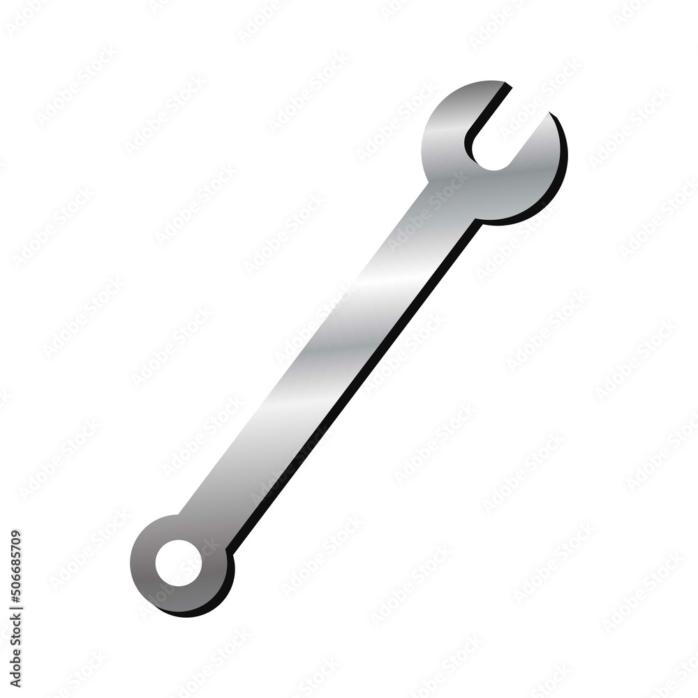 wrench and spanner. on white background wrench and spanner. on white background