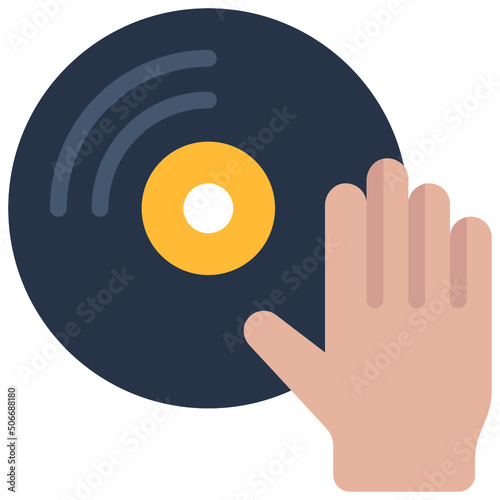 DJ Spinning Icon