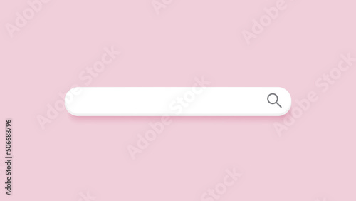 Search bar template on pink background.