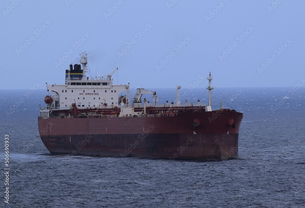 large industrial ship on the ocean 