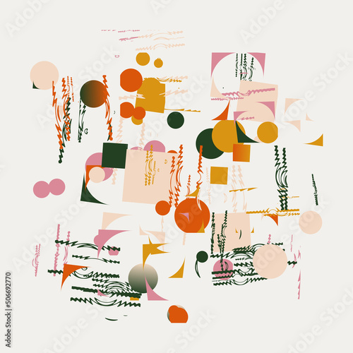 Scandi Art Made With Scandinavian Inspired Graphics Using Abstract Vector Geometric Shapes