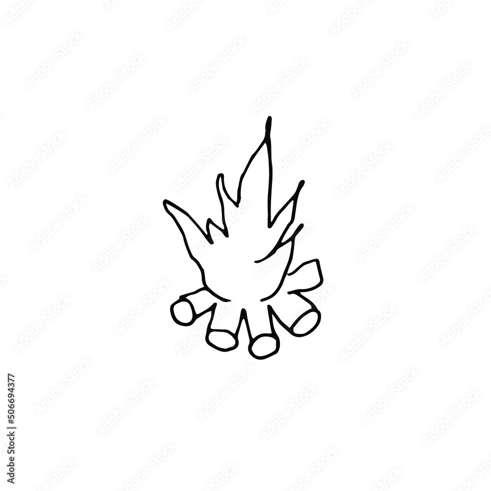 a bonfire drawn in an illustrator a bonfire drawn in an illustrator