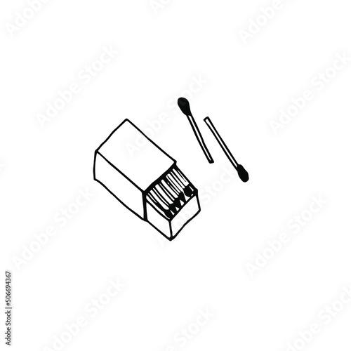 a box of matches drawn in an illustrator