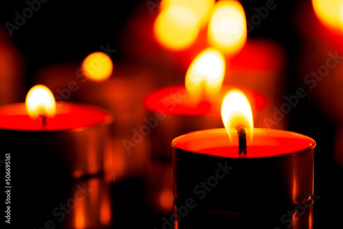 candle,burning candles on the dark surface of remembrance day