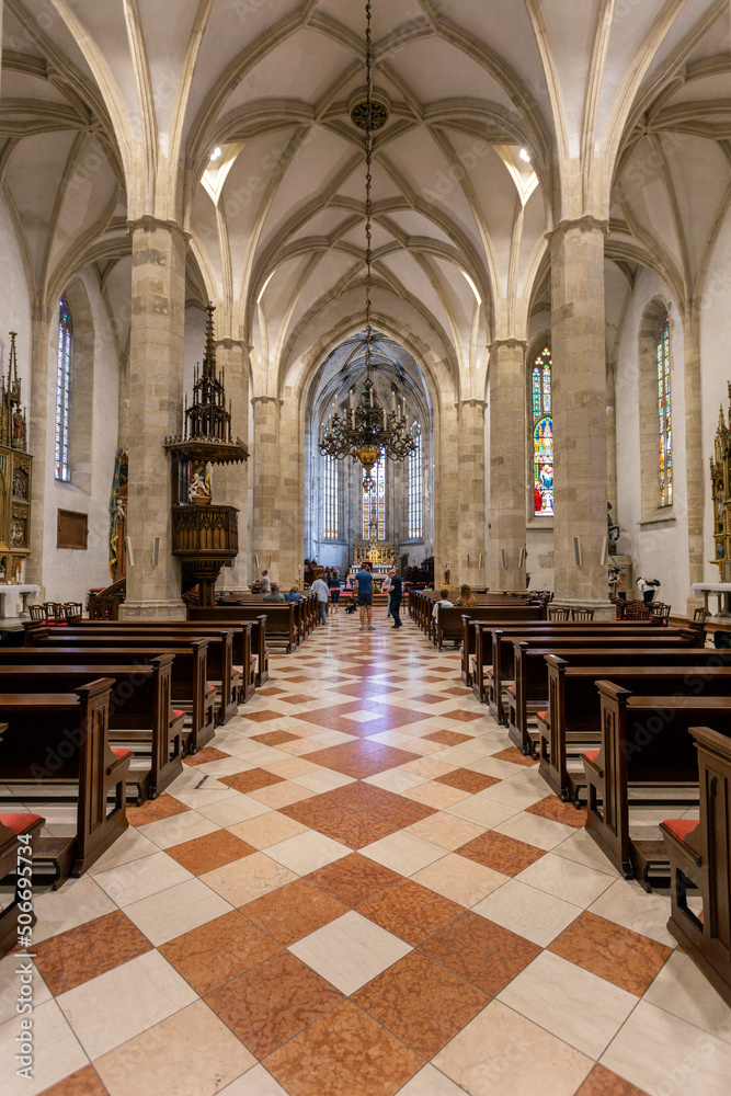 Interior of the St Martin's Cathedral in Bratislava