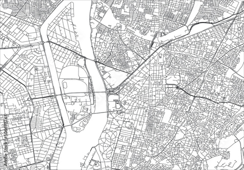 Urban vector city map of Cairo. photo
