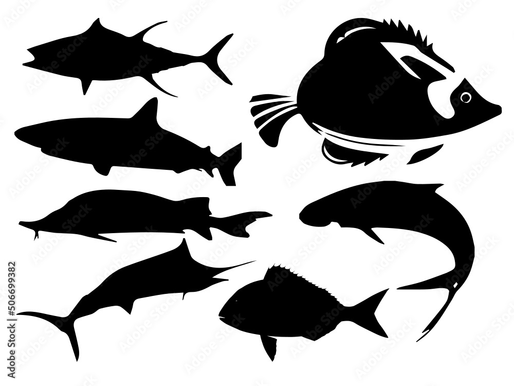 Fish Vector. Simple fish Royalty Illustration free Stock Vector | Adobe