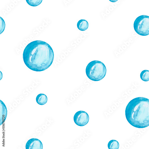 Wallpaper Mural Kids watercolor seamless pattern of soap bubbles Torontodigital.ca