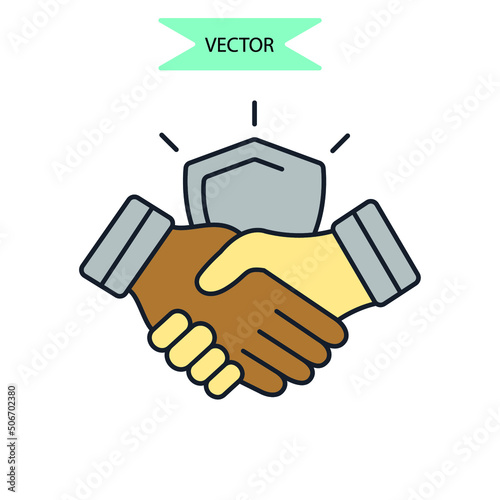 trust icons  symbol vector elements for infographic web