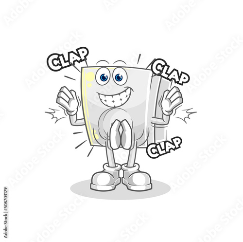 electric socket applause illustration. character vector