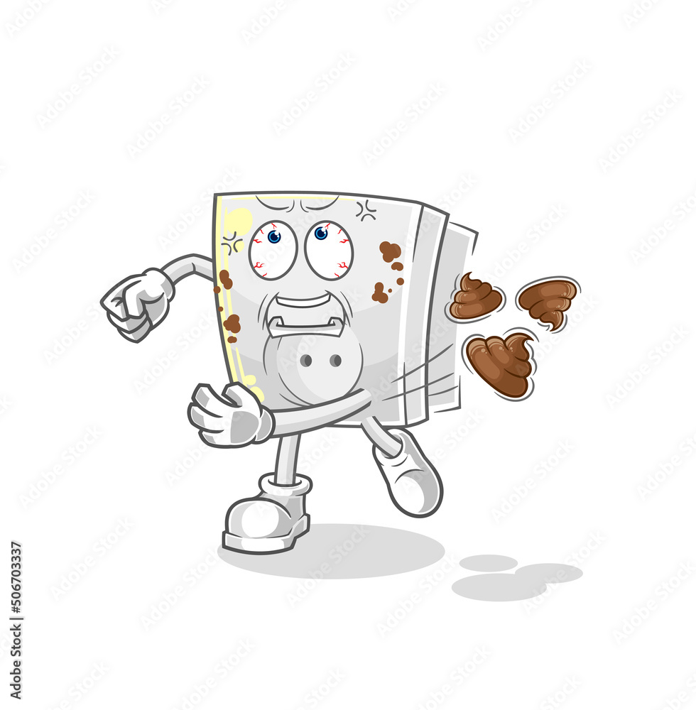 Obraz premium electric socket throwing shit vector